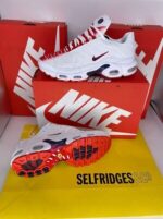 Nike Air Max Plus White University Red Trainers For Men's - Image 2