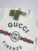 Gucci Firenze 1921 GG Men Women T-Shirt Black White - Image 5