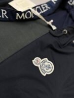 Moncler Men Women Replica Full Tracksuits Knitted Long Sleeves Men's Women's Reps Boys Girls Zip Tracksuit Set Logo Hoodie Nylon Cheap First Copy Style Sports Gym Fake Rep Black Navy Blue Grey Sale UK - Image 6