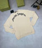 Palm Angels Curved Logo Crew Neck Jumpers - Image 5