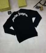 Palm Angels Curved Logo Crew Neck Jumpers - Image 2