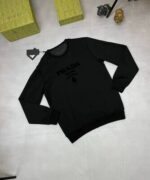 Prada Milano Knit Wool Flocked Logo Crewneck Jumpers - Image 4