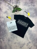 Amiri Men's Women's Cotton Replica Cheap T-shirts in Black White Color