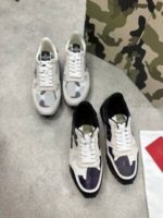 Valentino Mesh Fabric White Camouflage Rockrunners Sneaker - Image 2