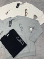 Christian Dior Printed CD Logo Jumpers In Black Grey White Colors - Image 5