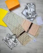 Christian Dior Oblique Scarf Printed Logo In Brown & Multicolors - Image 5