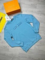 Off-White Men Women Reps Winter Jumpers Men's Women's Logo X Arrow Print Replica Off White Jumper Fake Cheap Knitted Long Sleeves First Copy Crew Neck Sweatshirts Top Black Light Blue Pink Sale UK - Image 3