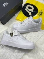 Nike Air Force 1 Low '07 Wolf Grey Kumquat Men's Trainers Black - Image 4