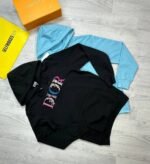 Dior Flowers Floral Logo Embroidered Stylish Printed Hoodies