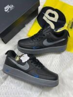 Nike Air Force 1 Low '07 Wolf Grey Kumquat Men's Trainers Black - Image 3