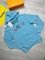 Dior Flowers Floral Logo Embroidered Stylish Printed Hoodies - Image 4