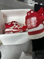 LV Red White Skate Trainer - Image 5