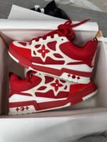 LV Red White Skate Trainer