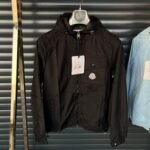 Moncler Men Women Hooded Windbreaker Replica Men's Women's Windbreakers Jacket Reps Full Sleeves Boys Girls Fake Cheap Athletic Breathable Jackets First Copy Luxury Rep Black Green Sale UK - Image 3