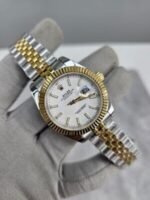 Rolex Datejust 41mm White Dial Two Tone Watch Men's - Image 2