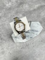 Rolex Datejust White Dial Two Tone Watch Men's