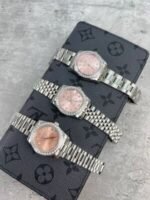 Rolex Datejust Pink Dial Watch in Different Chain Straps - Image 2