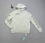 Off-White Diagonal 3D Lines Hoodies Black White Replica Sale UK - Image 5