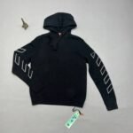 Off-White Diagonal 3D Lines Hoodies Black White Replica Sale UK - Image 4