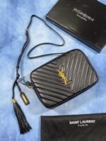 YSL Saint Laurent Paris Lou Belt Bag In Quilted Leather Lambskin In Black Color 614031DV7071000 - Image 3