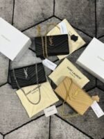 YSL Saint Laurent Paris Cassandre Matelassé Large Flap Chain Wallet In Lambskin In 3 Colors - Image 3