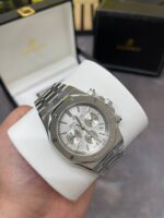 Audemars Piguet Royal Oak Selfwinding Chronograph Watch with Silver Strap