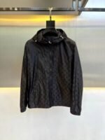 Louis Vuitton Men's Women's LV Logo Printed Zip Up Hooded Jackets - Image 2