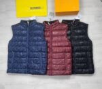 Dior Oblique Down Vest Jacket Gilets Hoodie Bodywarmer In Black Red & Blue - Image 2