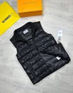 Dior Oblique Down Vest Jacket Gilets Hoodie Bodywarmer In Black Red & Blue - Image 6