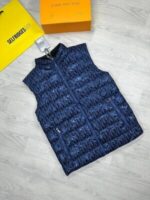 Dior Oblique Down Vest Jacket Gilets Hoodie Bodywarmer In Black Red & Blue - Image 4