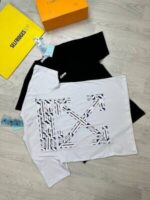 Off-White Men Women Replica T-shirt Cabin Baggage Tshirt Luxury Streetwear Slim Tshirts Men's Women's Off White Black T-shirts Fake Tape T Shirt Cheap Mechanical Arrow X Tee Shirts First Copy Sale UK - Image 3