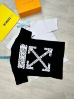 Off-White Men Women Replica T-shirt Cabin Baggage Tshirt Luxury Streetwear Slim Tshirts Men's Women's Off White Black T-shirts Fake Tape T Shirt Cheap Mechanical Arrow X Tee Shirts First Copy Sale UK