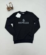 Moncler Men Women Replica Round Jumpers Men's Women's Reps Knitted Jumpers Full Sleeves First Copy Logo Printed Cheap Sweatshirt Boys Girls Rep Cotton Fabric Jumper Fake Black Light Blue Sale UK - Image 3