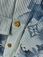 LV Denim Monogram Mng Mens Designer Overshirt Men Cheap Fake Replica Men's Navy Overshirts Mans Over Shirt Man Reps For Sale UK - Image 5