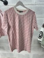 Christian Dior Printed Regular-Fit T-Shirt With Swim Short In Pink & Grey - Image 4