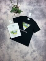 Casablanca Tennis Club Icon T-Shirt In Black And White Colors - Image 2