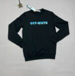 Off-White Men Women Replica Jumpers Men's Women's Reps Winter Outfit Blue Metal Arrow Print Fake Rep Sweatshirts Knitted Full Sleeves Unisex Jumper Black Navy Blue Sea Green Grey Sale UK First Copy - Image 5