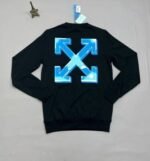 Off-White Men Women Replica Jumpers Men's Women's Reps Winter Outfit Blue Metal Arrow Print Fake Rep Sweatshirts Knitted Full Sleeves Unisex Jumper Black Navy Blue Sea Green Grey Sale UK First Copy - Image 3