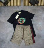 Gucci Men Logo Printed T-Shirt Shorts Set - Image 4