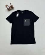 Fendi Zipper Pocket T-Shirt In Black Brown And White Colors - Image 3
