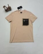 Fendi Zipper Pocket T-Shirt In Black Brown And White Colors - Image 5