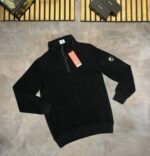 C.P. Company Logo Lambswool GRS Half Zipped Knit Jumpers In 4 Colors - Image 3