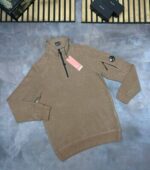 C.P. Company Logo Lambswool GRS Half Zipped Knit Jumpers In 4 Colors - Image 5