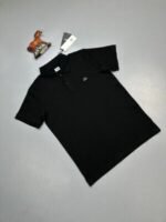 C.P. Company Stretch Piquet Regular Polo T-Shirt Logo In Black & White Colors - Image 4