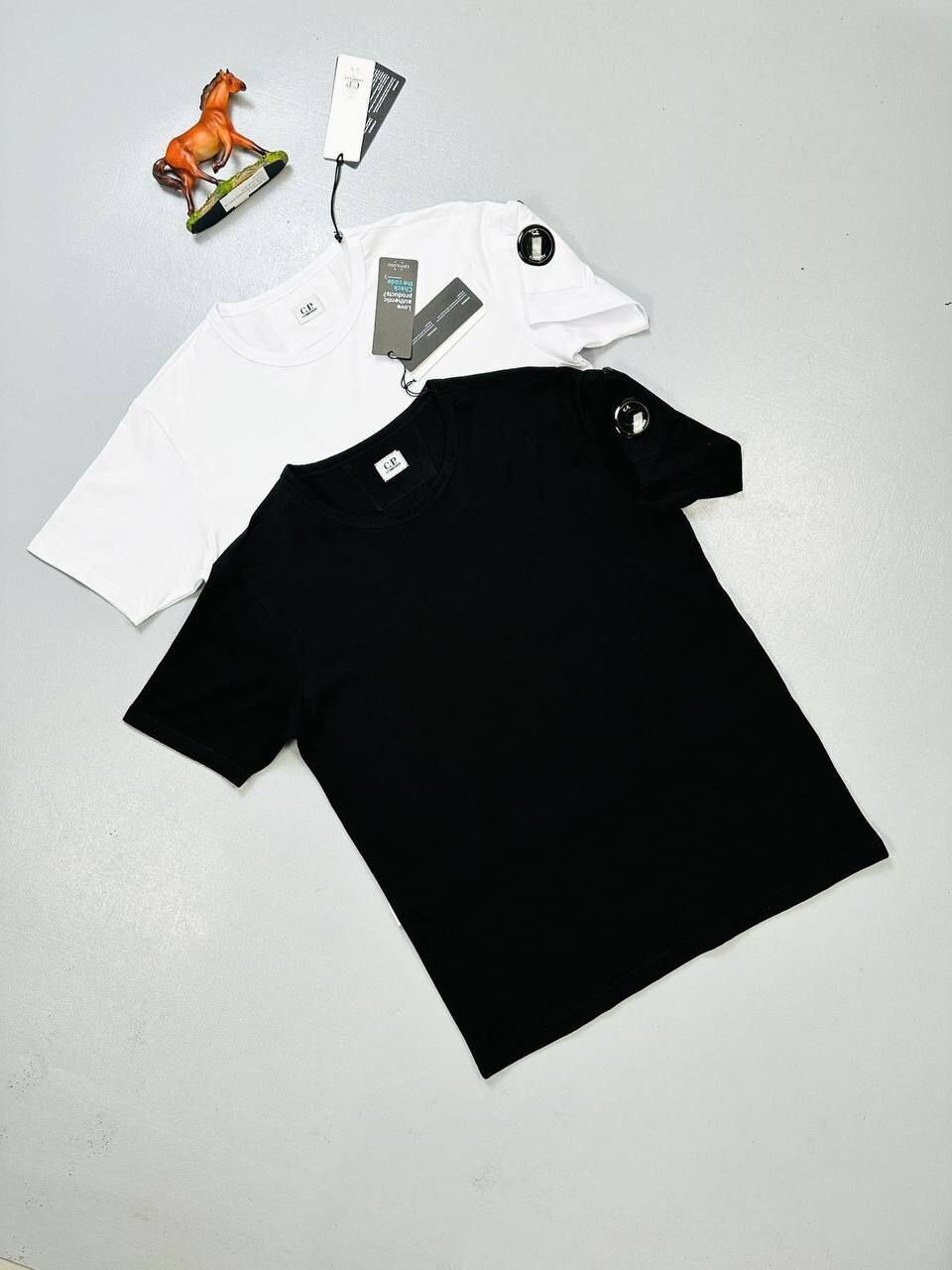 4266005277.jpg C.P. Company Cotton Jersey Printed T-Shirt In Black And White Colors - Image 1