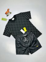 Gucci Men's Logo Printed T-Shirt Swim Short Bee Sets