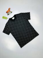 Gucci Men's Women's Monogram Canvas T-Shirt Black White