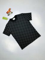 Gucci Men's Women's Monogram Canvas T-Shirt Black White - Image 2