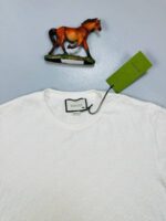 Gucci Men's Women's Monogram Canvas T-Shirt Black White - Image 4