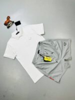 Prada Milano Triangle Logo Polo Short Set - Image 3